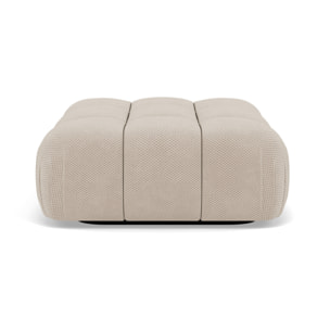 Ruby - pouf en velours texturé - Beige