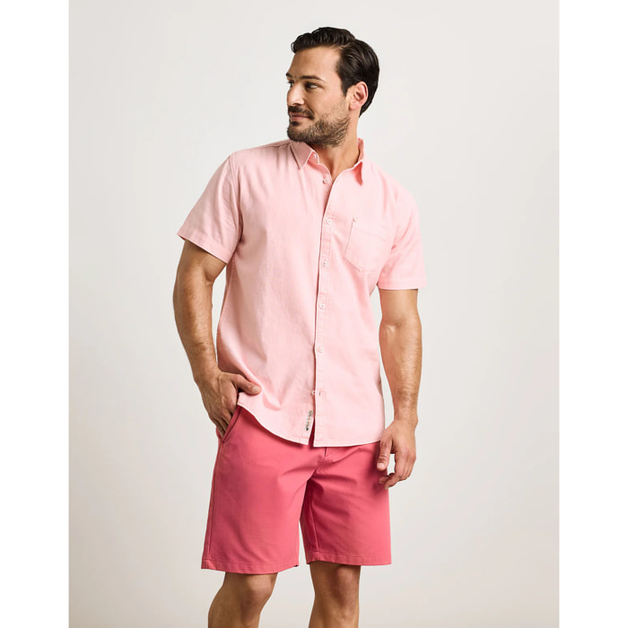 Camisa Manga Corta Rosa - Folka