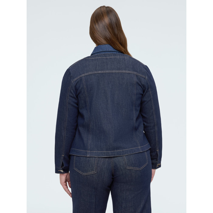 Fiorella Rubino - Chaqueta bon ton en denim - Azul