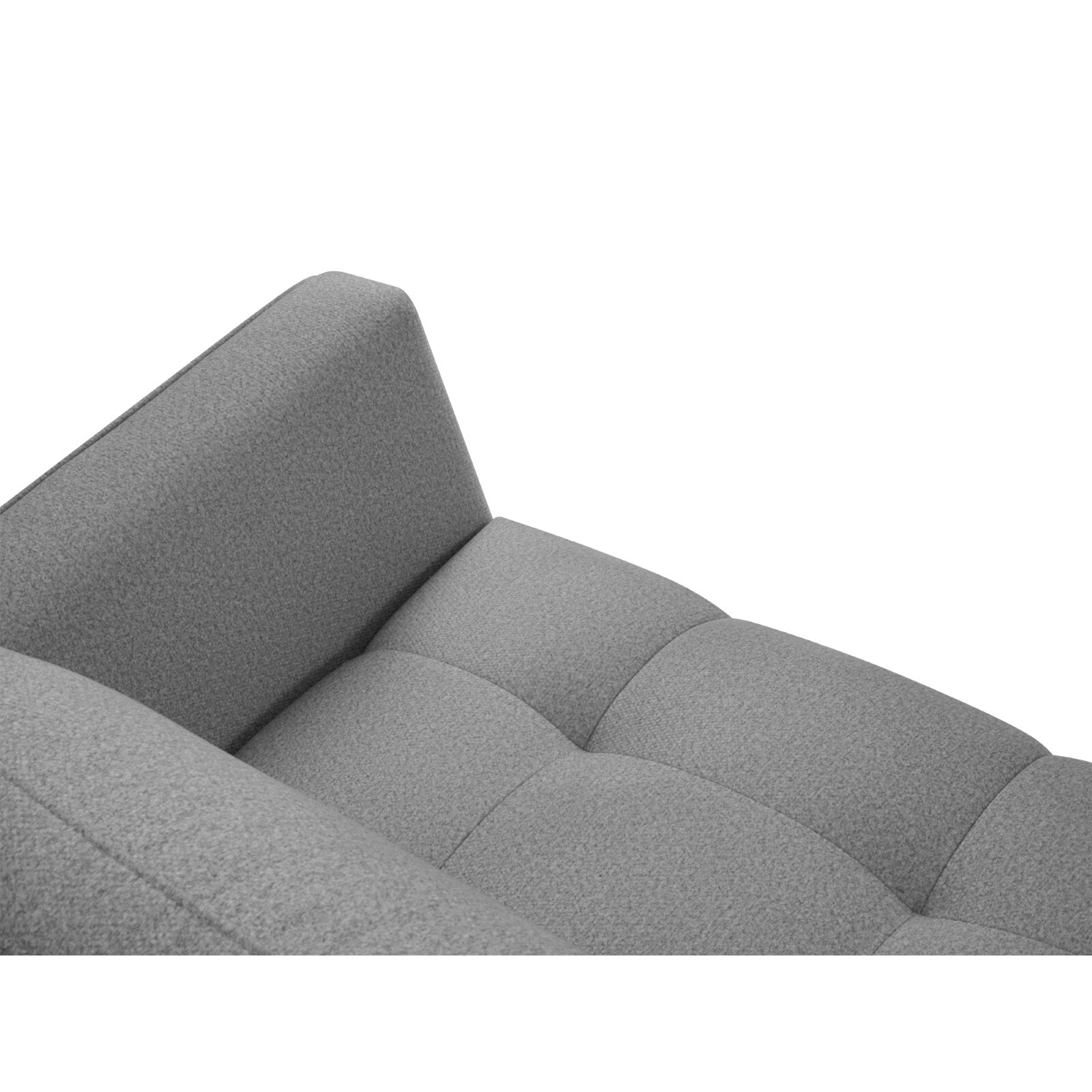 Canapé convertible avec coffre de rangement "Madrid" 3 places en tissu structurel gris