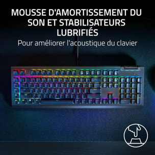 Clavier gamer RAZER BLACKWIDOW V4 X SWITCH JAUNE