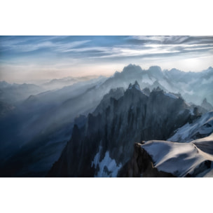 Tableau Un matin à l'Aiguille du Midi Toile imprimée