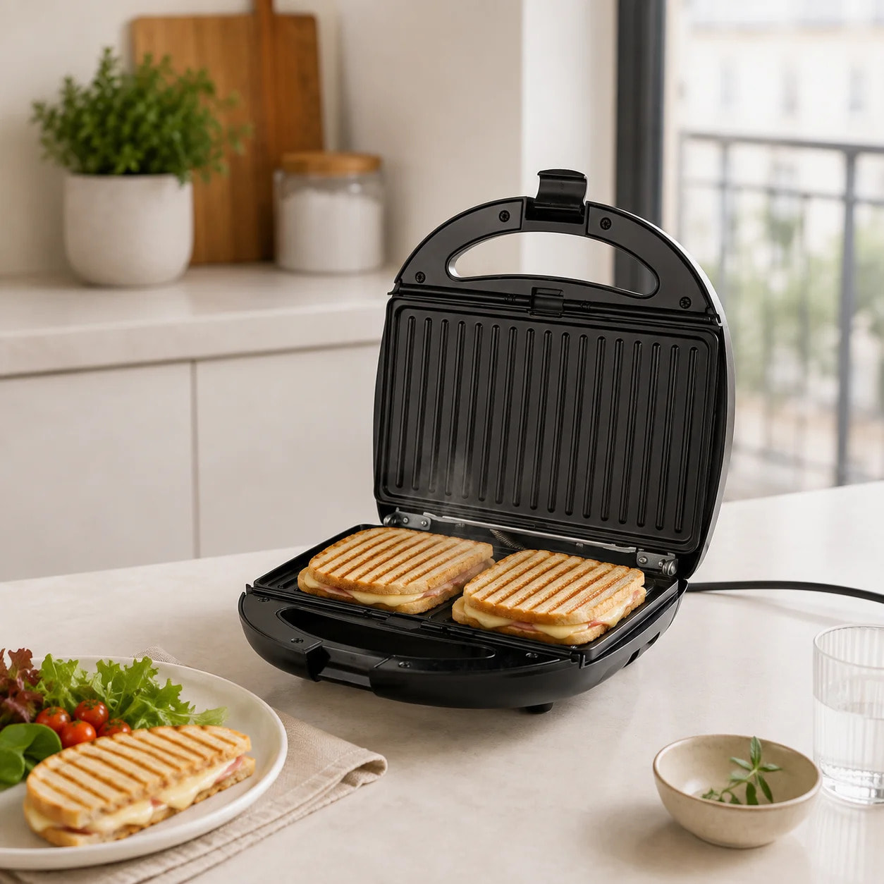 Appareil 3 en-1 : gaufres, croque-monsieur & grill