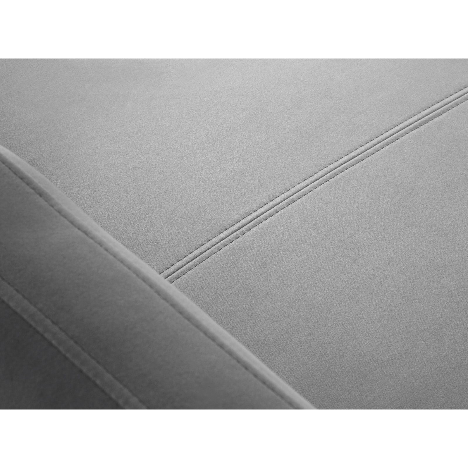 Canapé d'angle droit convertible "Yanis" 4 places en velours gris