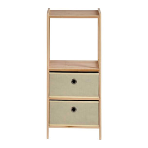 Estanteria 2 baldas 2 cajones natural colección kipit