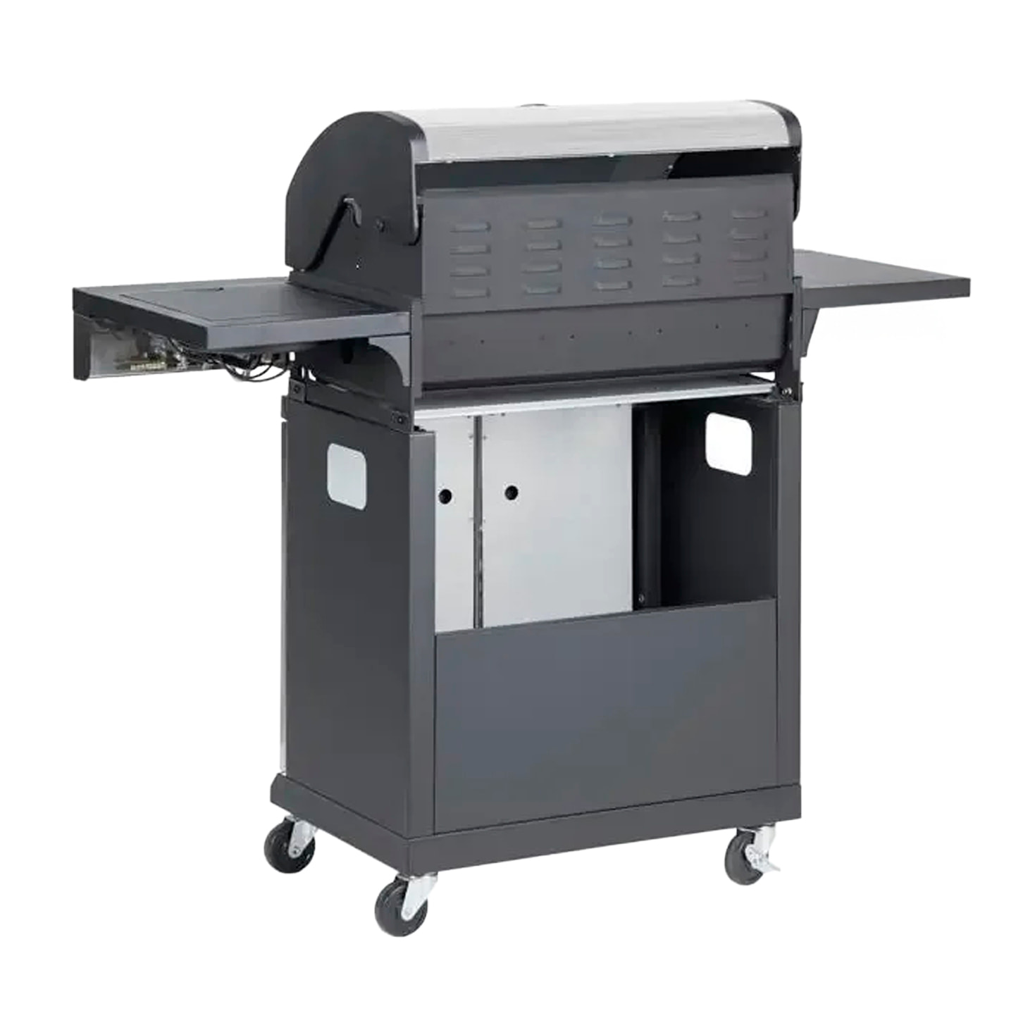 Barbacoa de gas con 4+1 quemadores y termómetro integrado.