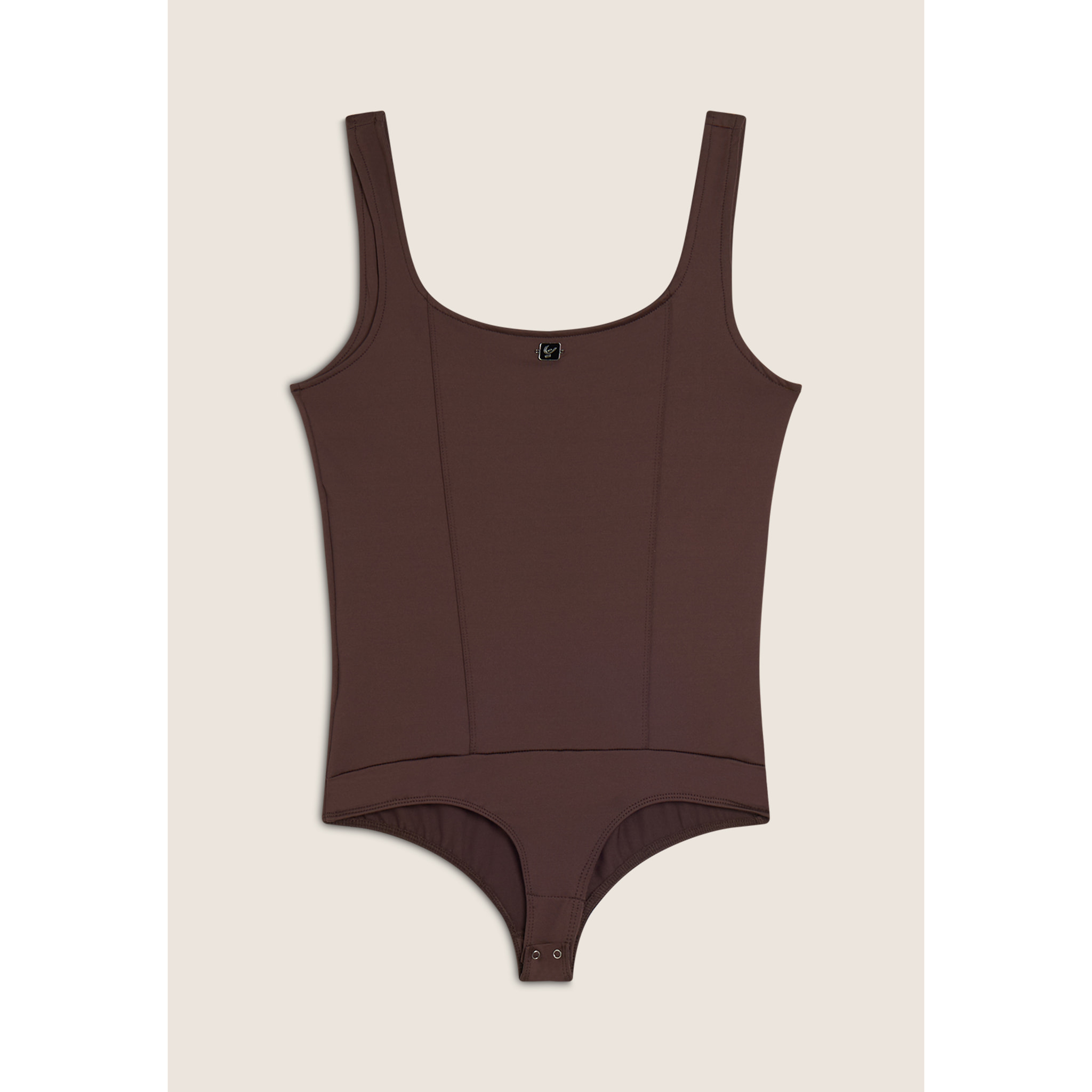 Body scollo quadrato in tessuto altamente traspirante