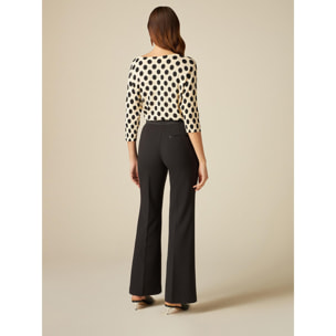 Oltre - Pantalones flare - Negro