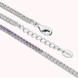 Bracciale Tennis con Cubic Zirconia Viola Effetto Degradé