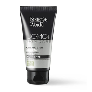 Bottega Verde, UOMO+ skincare Crema viso - antieta nutriente - con Pro-Retinolo e olio di Argan (50 ml)