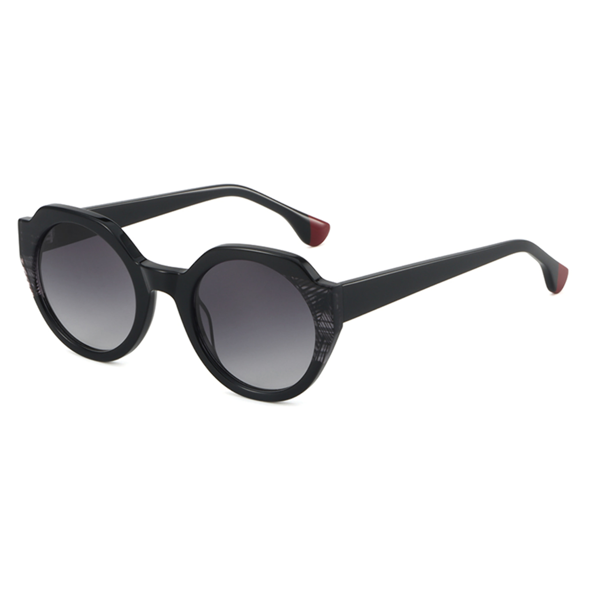 Gafas de sol OCEAN SIMGAPUR - Negro brillante / Ahumada