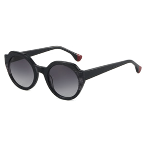 Gafas de sol OCEAN SIMGAPUR - Negro brillante / Ahumada