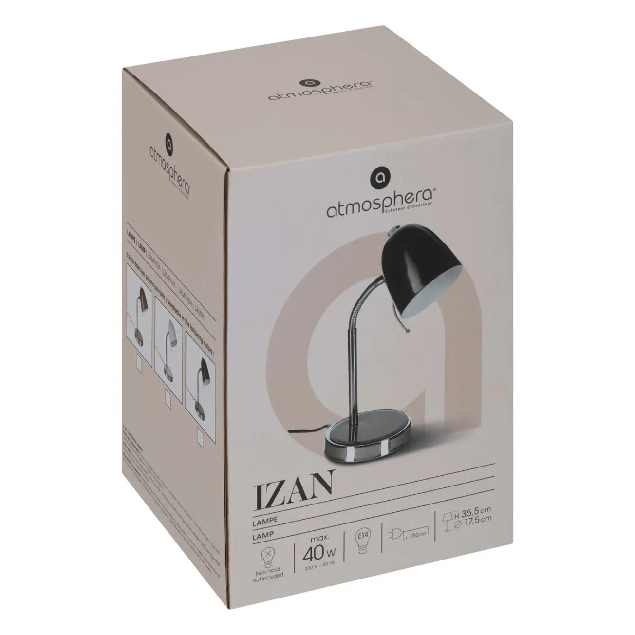 Lampe "Izan" métal H36cm