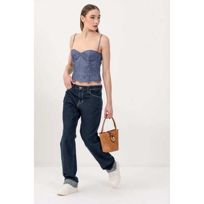 Kocca - Top bustier in pizzo Donna
