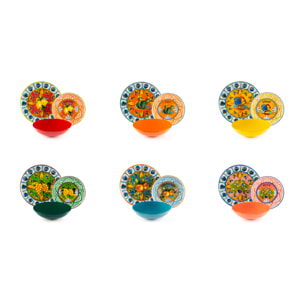 Service de table 18 pièces Excelsa – Bari Vecchia, Porcelaine Multicolore