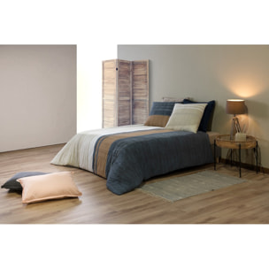 Parure housse de couette en coton beige