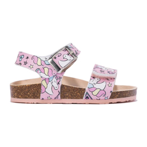 Sandalias de Bebé Bio Unicornio En Rosa