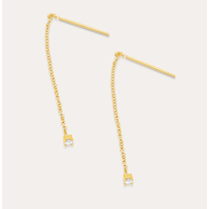 Orecchino Falling Spark Argento Placcato Oro