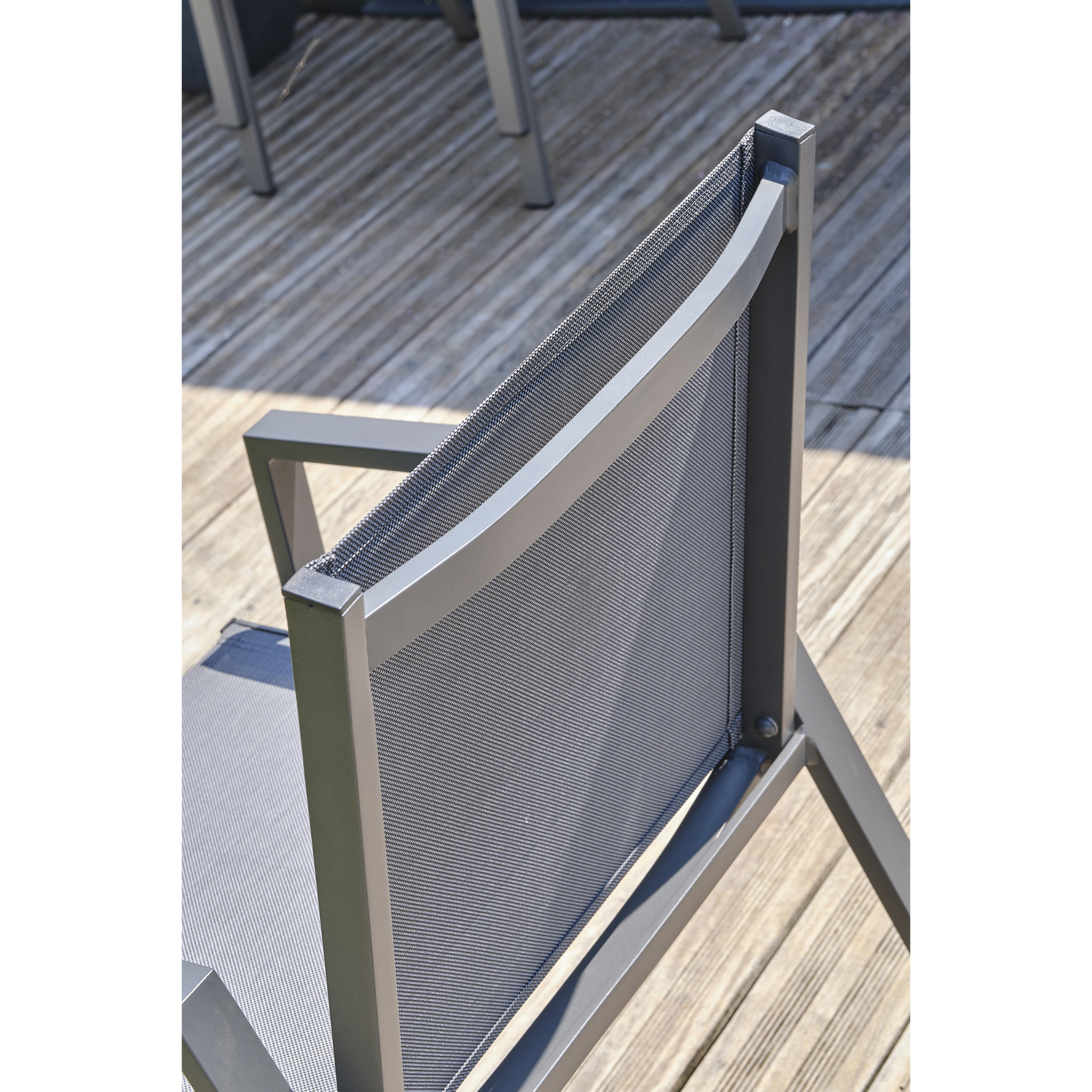 FLORIDE - Ensemble repas de jardin 8 places en aluminium