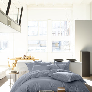 Housse de couette 100% percale de coton lavé safran