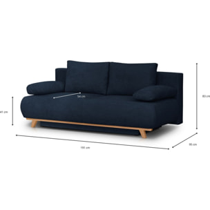 Canapé convertible 3 places en tissu chenille - LARIA