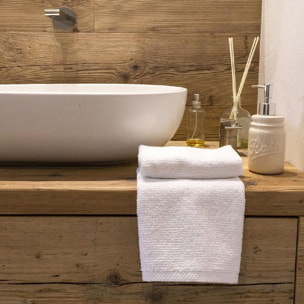 INTRECCI HOME Set Bagno 2 Asciugamani Ospite, in Puro Cotone 500 g,Morbidezza Extra, Assorbenza Superiore, Elegante e Durevole