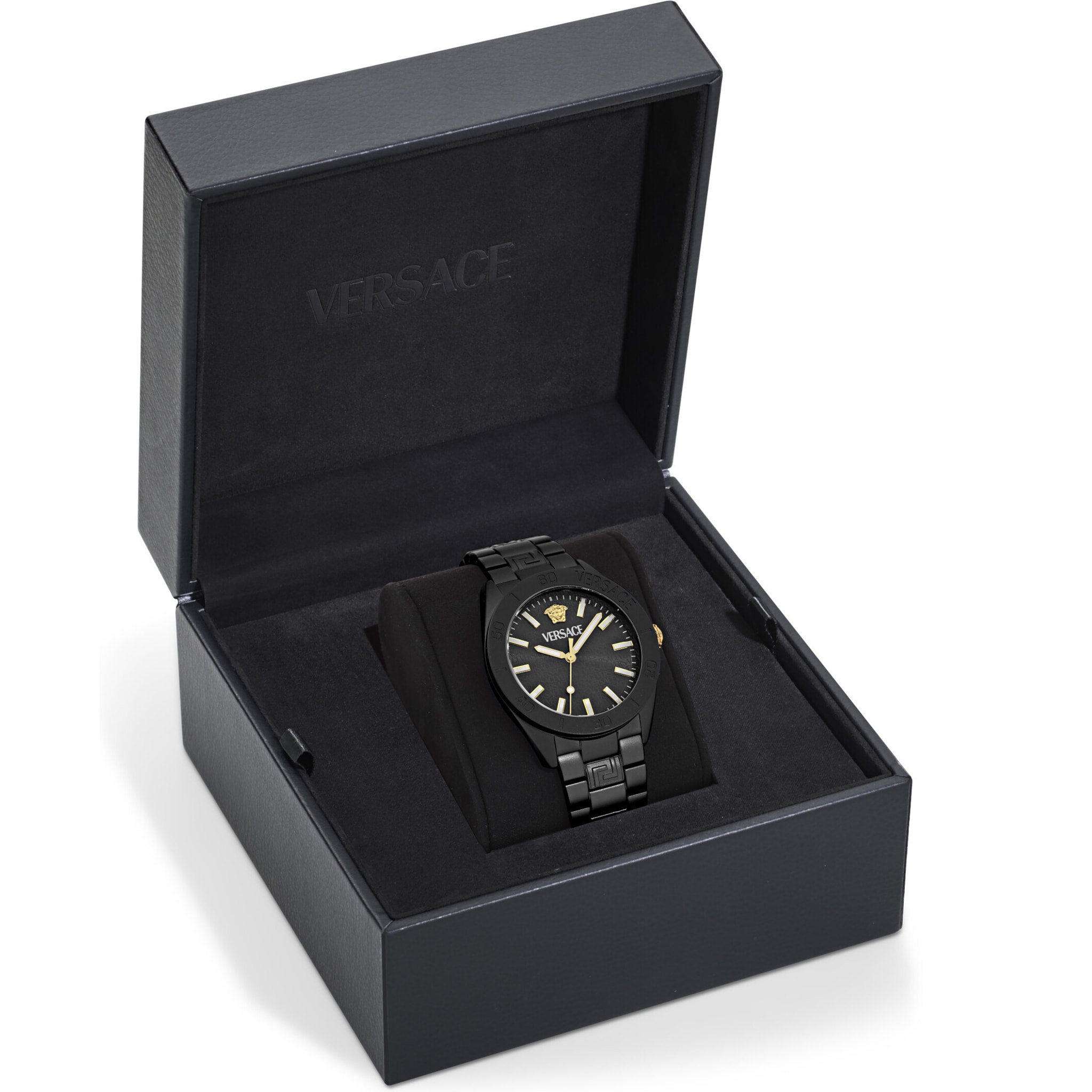 Versace Reloj Analógico De Cuarzo V-Dome Alluminium.timeles