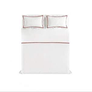 COMPLETO LETTO RASO VENERE, 100% Raso di Cotone, Made in Italy - BORDEAUX