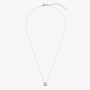 Collana in Argento 925 con Pendente Tondo in Cubic Zirconia