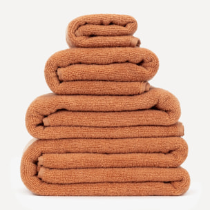 Toalla de baño 400gr doble rizo mandarina