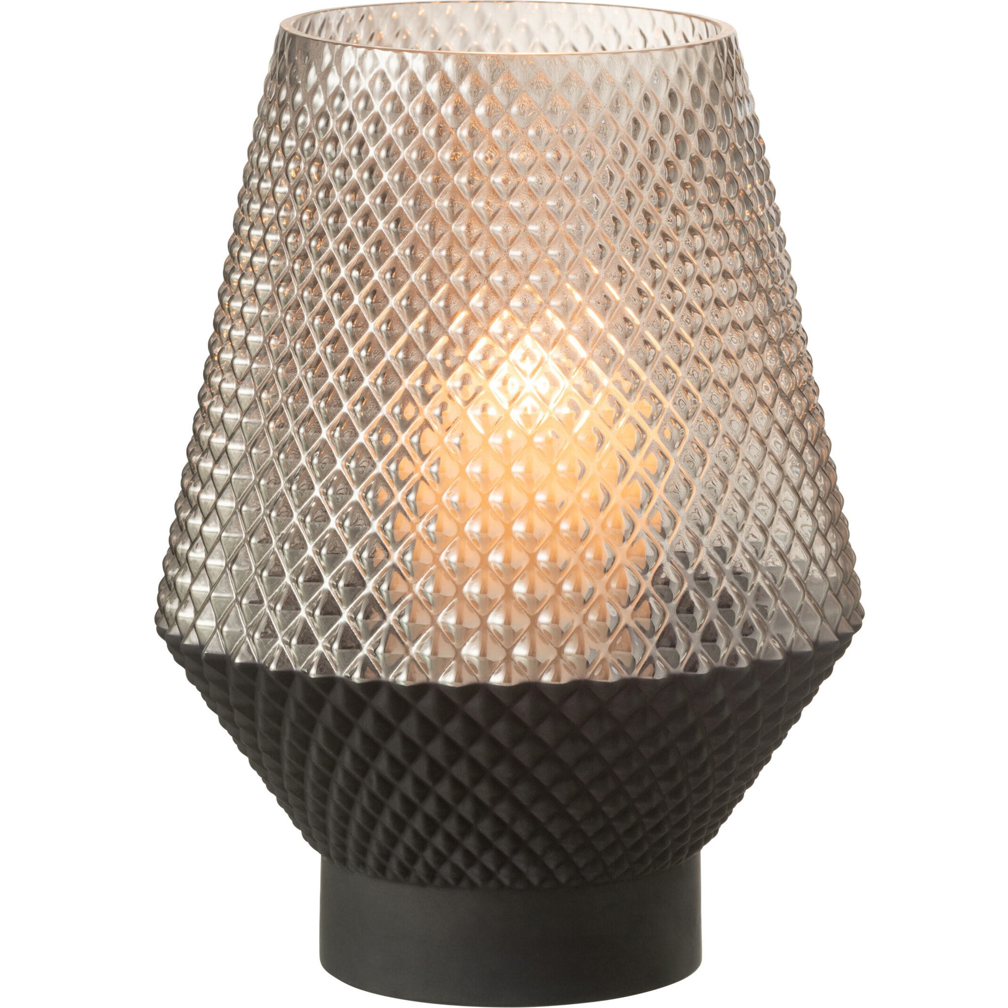 J-Line vase Motif - verre - gris - large - 14 cm de hauteur