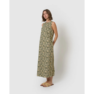 Vestido largo viscosa milina verde