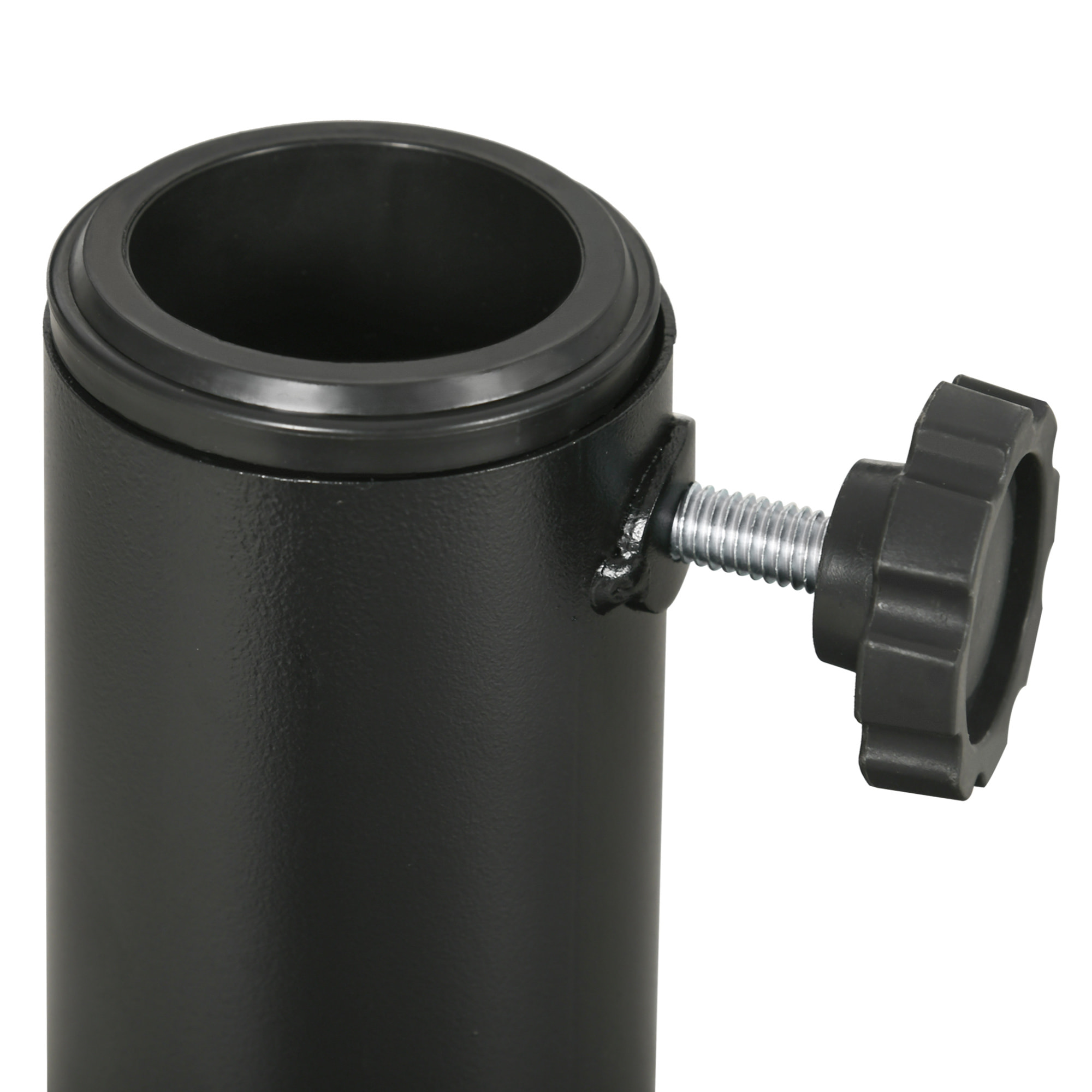 Base de Sombrilla Redonda Soporte para Parasol con Relleno de Cemento Peso 9,5 kg para Poste de Parasol de Ø38/48 mm Negro