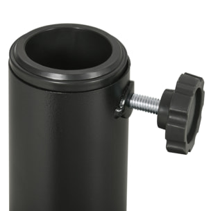 Base de Sombrilla Redonda Soporte para Parasol con Relleno de Cemento Peso 9,5 kg para Poste de Parasol de Ø38/48 mm Negro