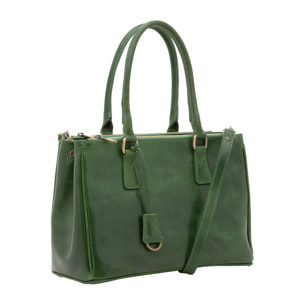 Borsa a tracolla  da donna In Vera pelle Made in Italy 35x23x16 cm