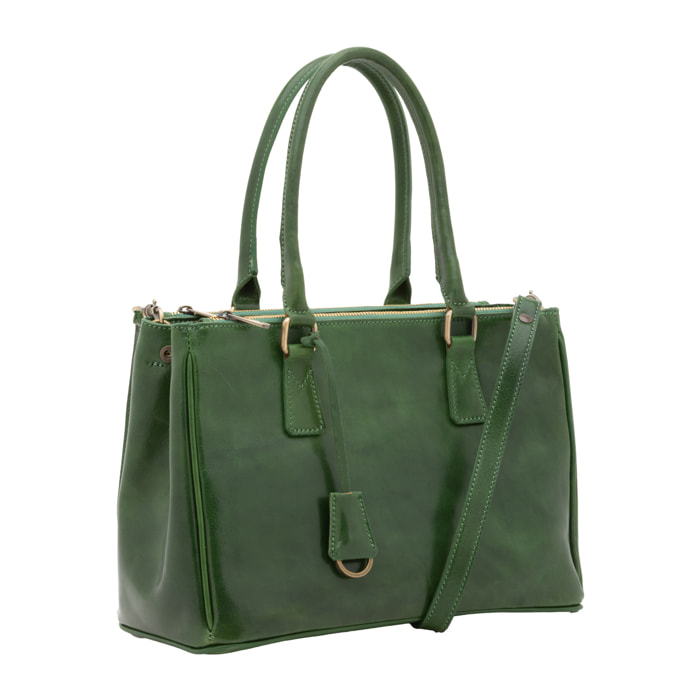 Borsa a tracolla  da donna In Vera pelle Made in Italy 35x23x16 cm