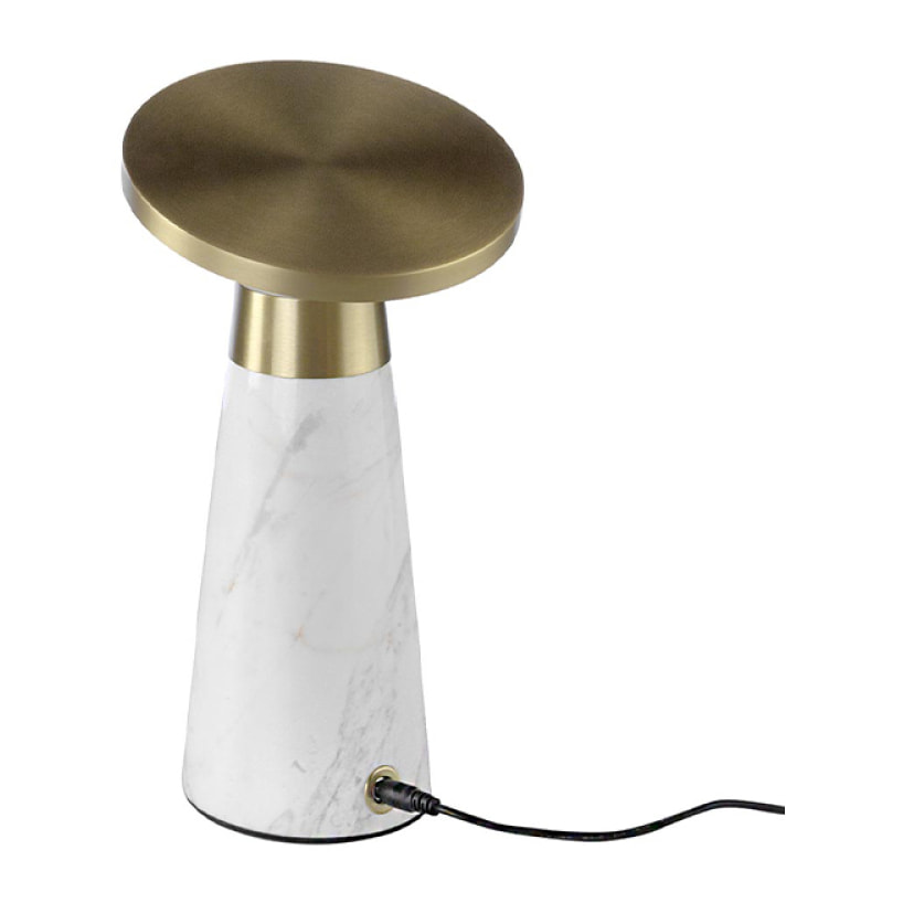 Lámpara de sobremesa Mármol Porcelánico Calacatta 16x16x0cm