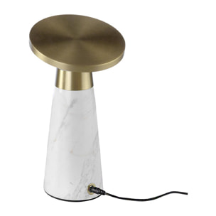 Lámpara de sobremesa Mármol Porcelánico Calacatta 16x16x0cm