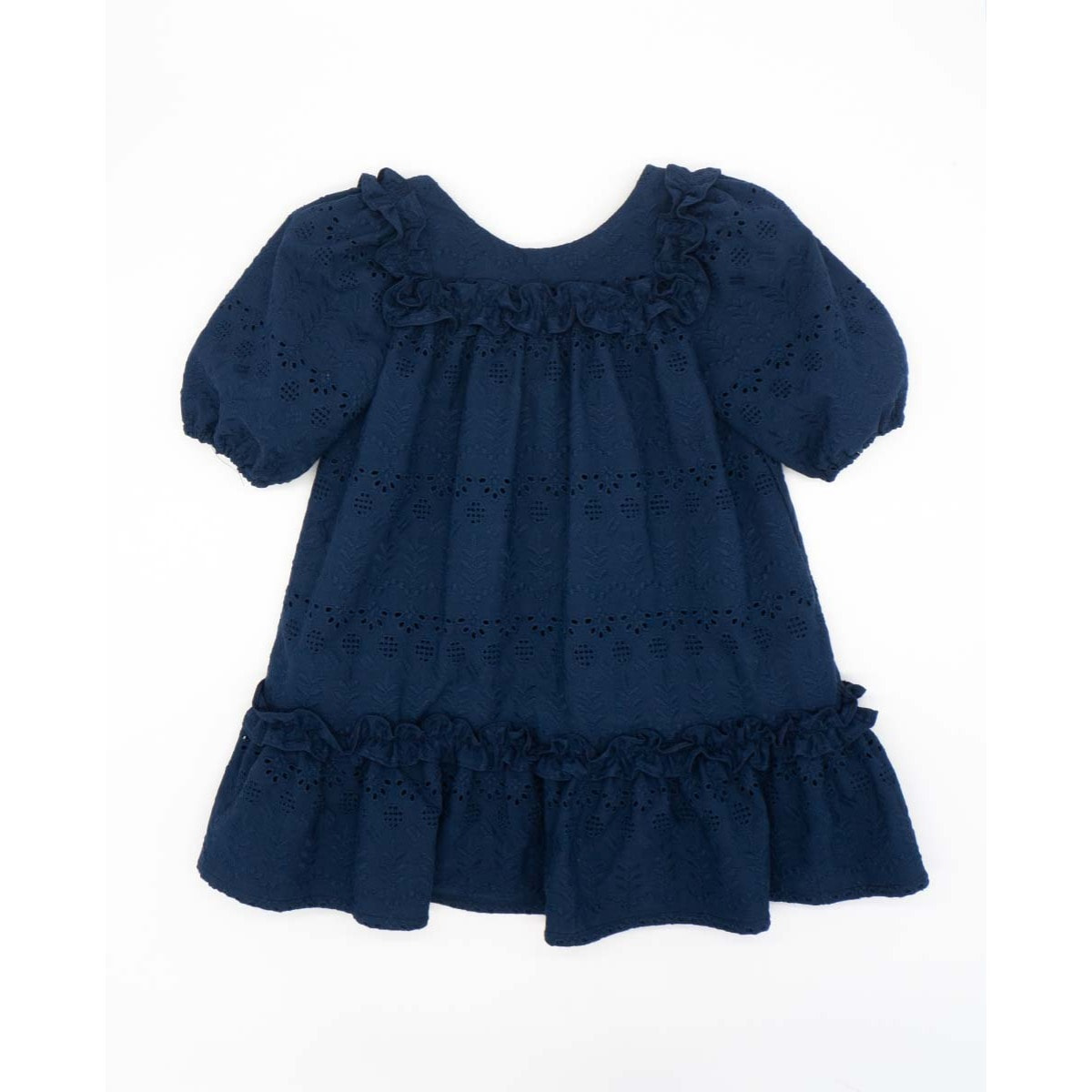 VESTIDO BORDADO AZUL MARINO