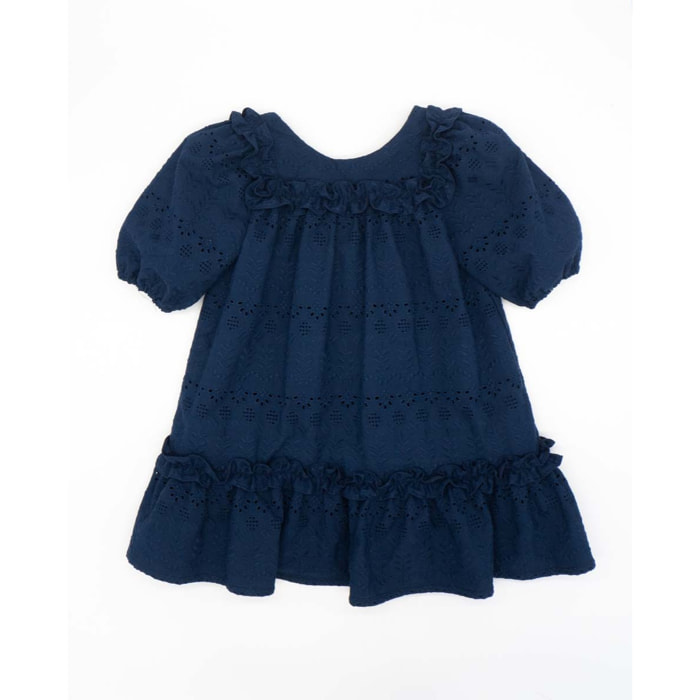 VESTIDO BORDADO AZUL MARINO