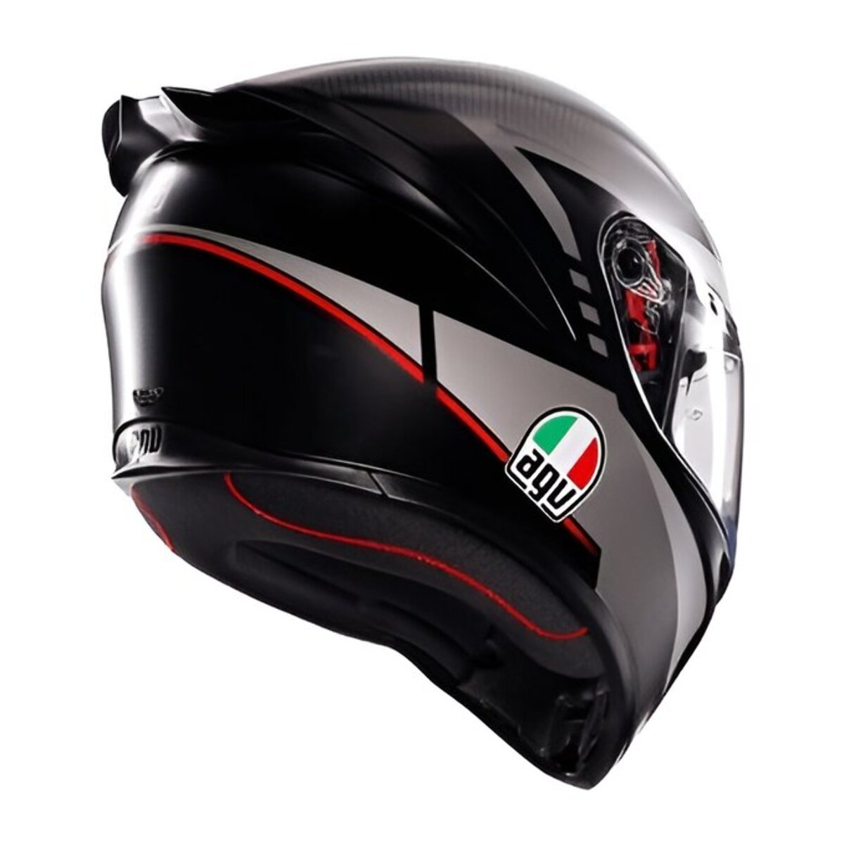 CASCO AGV K1 S E2206 LAP MATT BLACK/GREY/RED