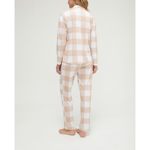 Pijama mujer de cuadros abierto