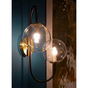 LAMPADA DA MURO IRON BLACK CM 36x24x45