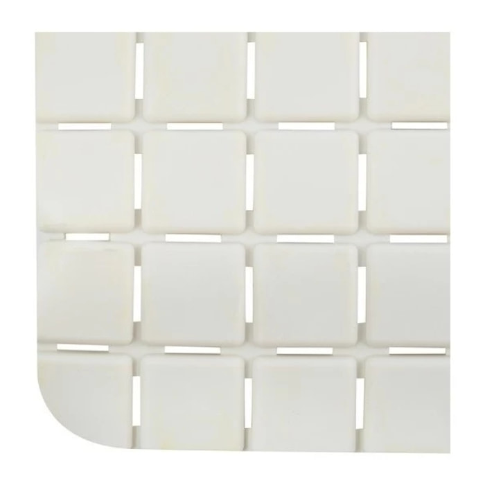 Tapis Fond de baignoire antidérapant Caoutchouc QUADRO 36x76cm Blanc MSV