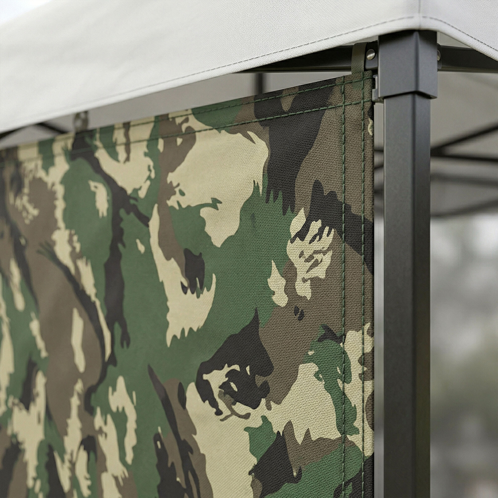 Telo Laterale per Gazebo da Giardino 300x200 cm in PVC Camouflage