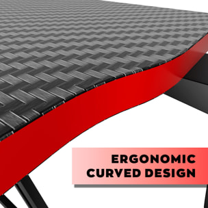 Spector - Scrivania da Gaming 120x60x76 cm in MDF e Metallo Nero