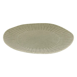 Assiette de présentation Nyero ronde D.32cm vert
