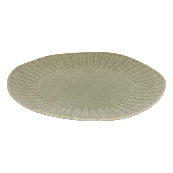 Assiette de présentation Nyero ronde D.32cm vert