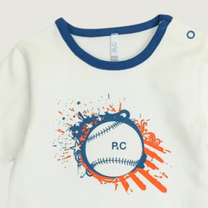 TSHIRT LATTE FELPA BASEBALL
