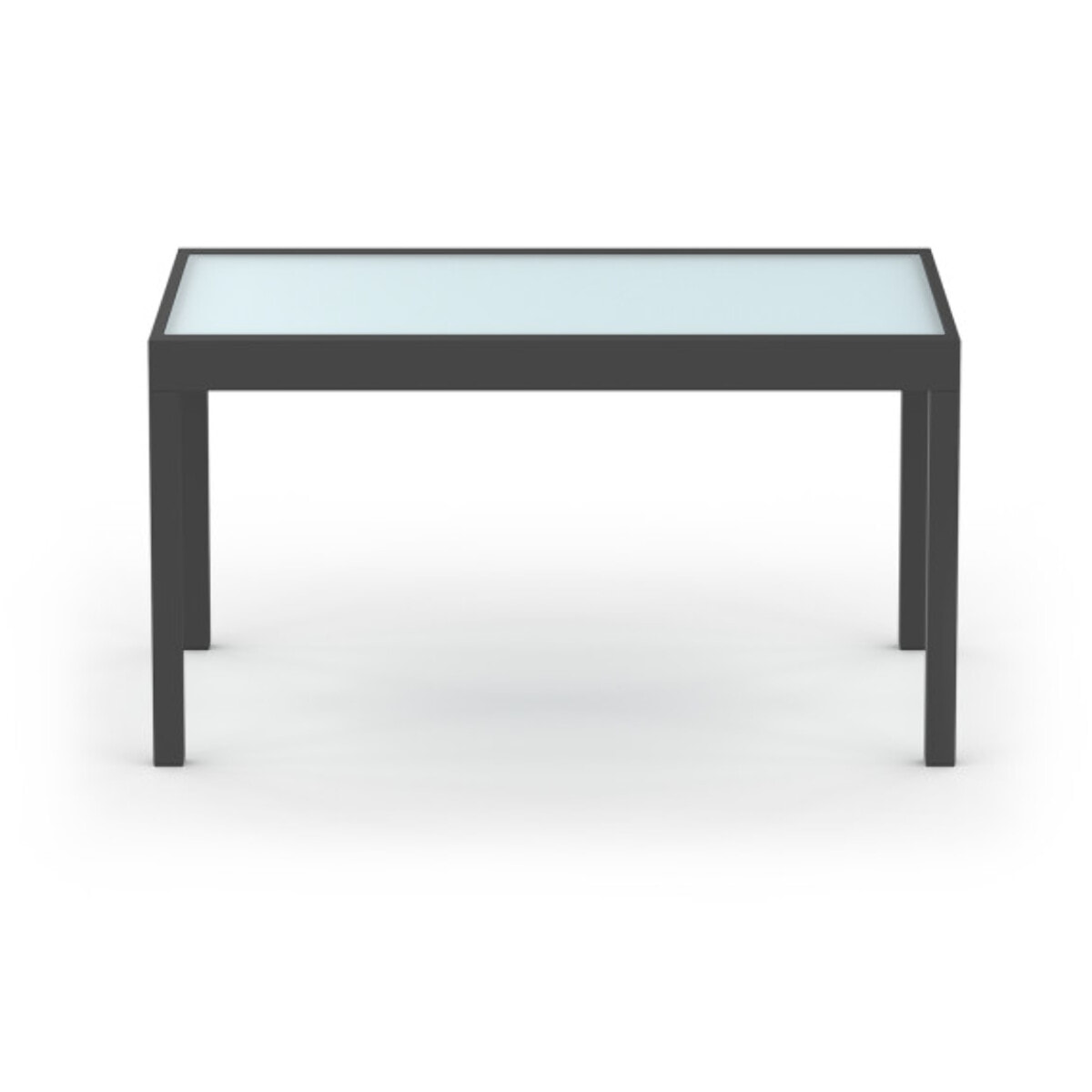 Table de jardin extensible 135-270cm verre trempé